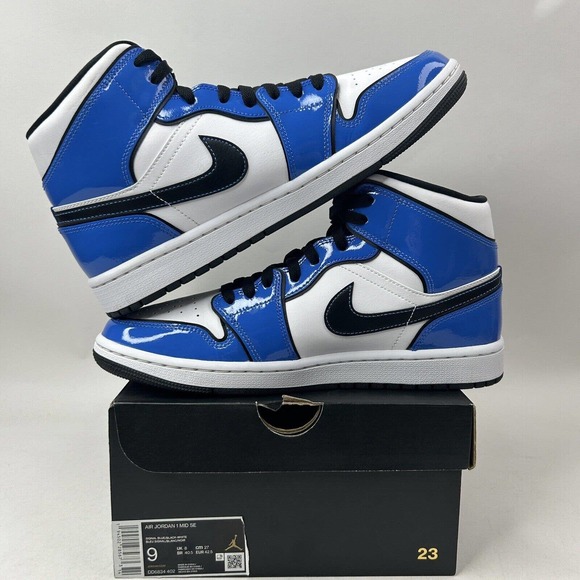 Nike Shoes Air Jordan 1 Mid Retro “Signal Blue” 2023 - Picture 3 of 7